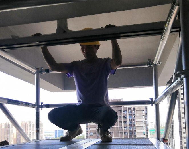Teach our clients to build the aluminum mobile scaffold.