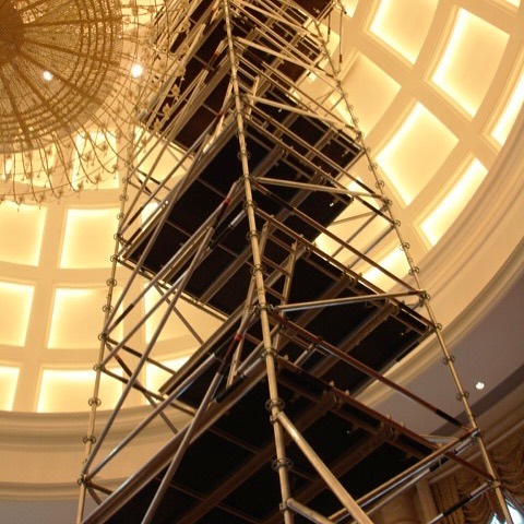 16-meter-high scaffolding in Guangzhou Evergrande Garden Hotel