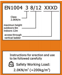 What are some safety precautions for scaffolding?