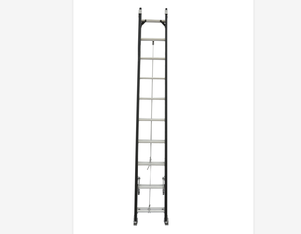 Basic fiberglass insulation straight extension step ladder with stabiliser for indoor and outdoor~