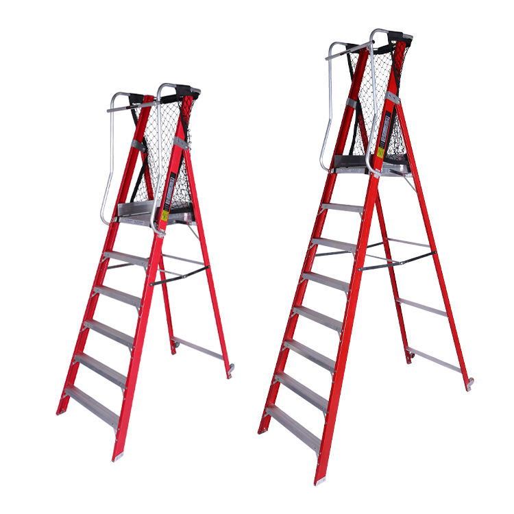 A ladder with a fence