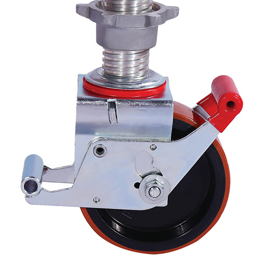 The installation of aluminum alloy disc clasp scaffold