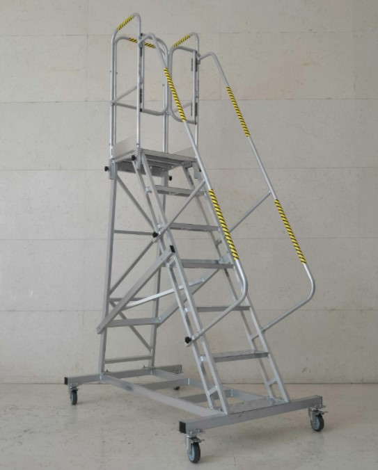 industry warehouse supermarket mobile platform ladder stool with casters/wheels