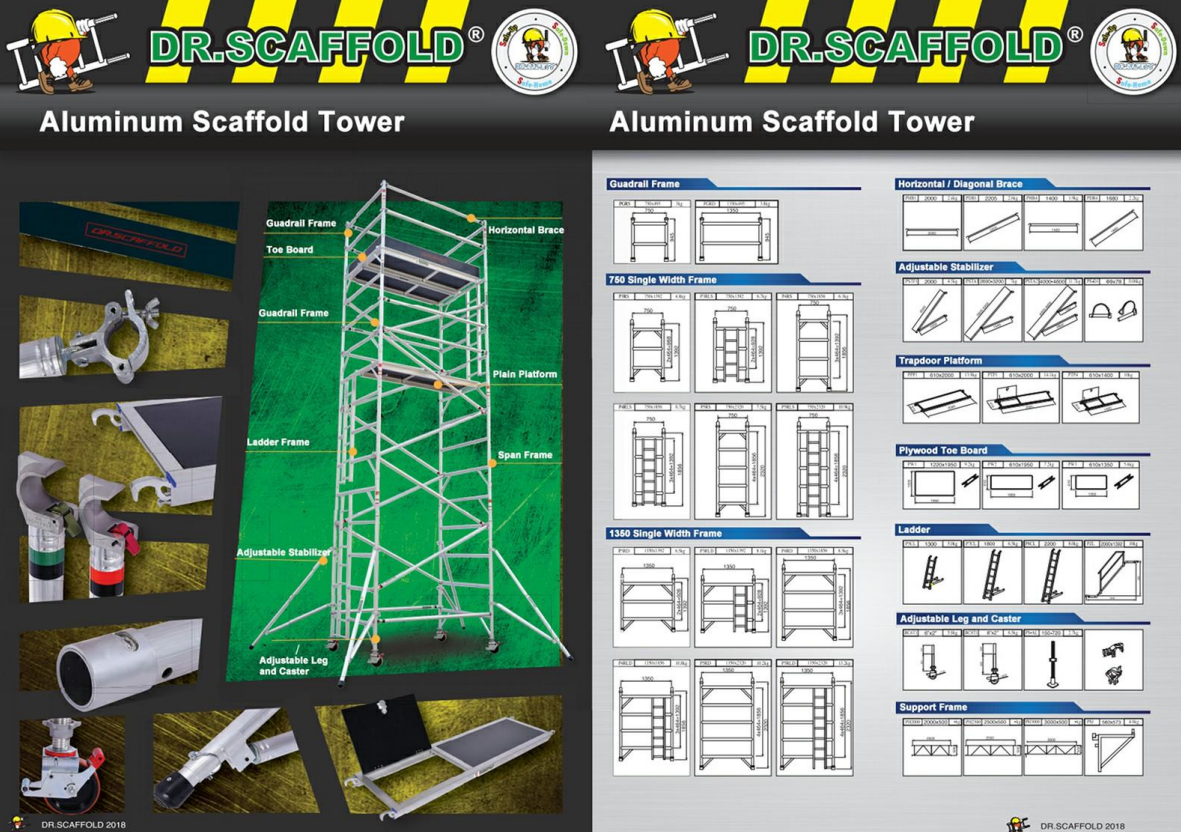 Definition of Aluminum Alloy Movable Quick Mounting Scaffolding