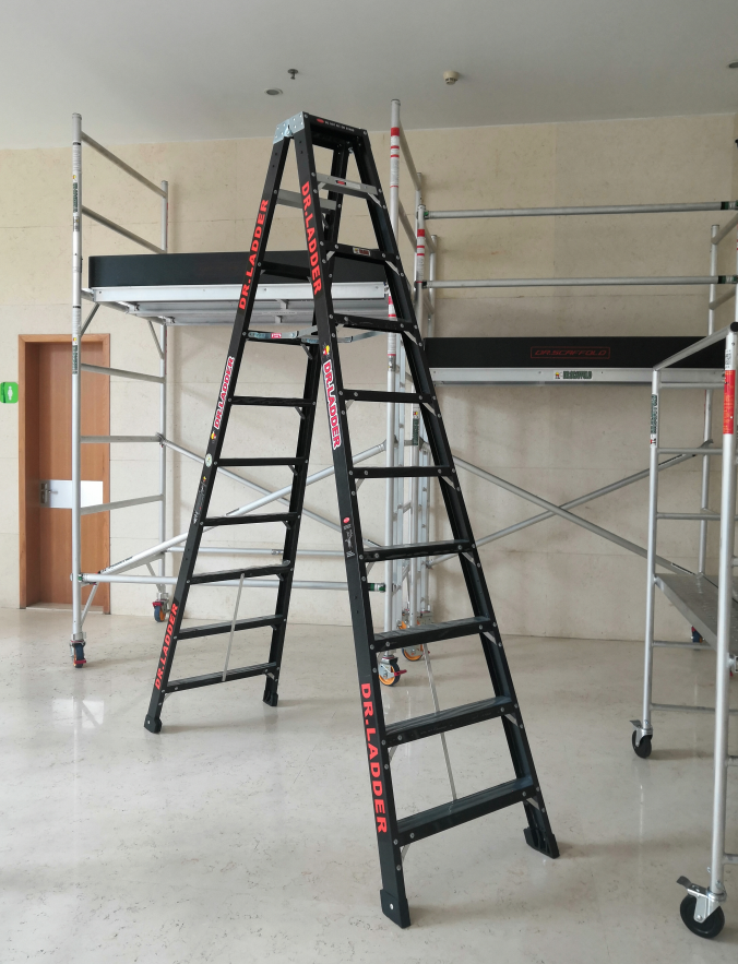 8 ft. Fiberglass Step Ladder with 375lb. Load Capacity Type I Duty Rating