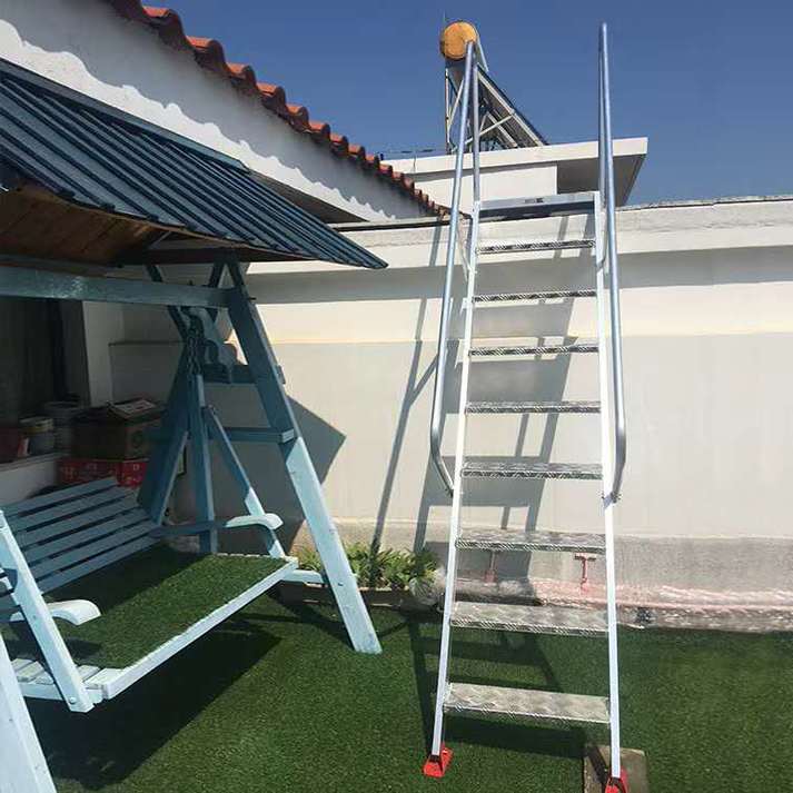 What safety measures are needed when using aluminum alloy ladders